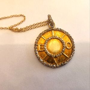 14k Gold Vermeil chain with Diamond Love pendant.